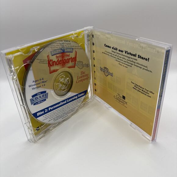 PC CDROM 1999 Learning Company Reader Rabbit Personalized Kindergarten 2-Disc - Picture 5 of 5